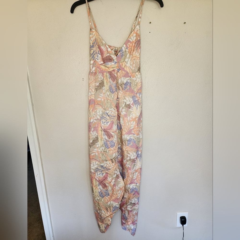 Patagonia Lost Wildflower Jumpsuit Romper Jurassic Ferns Pelican Pink - Picture 3 of 7